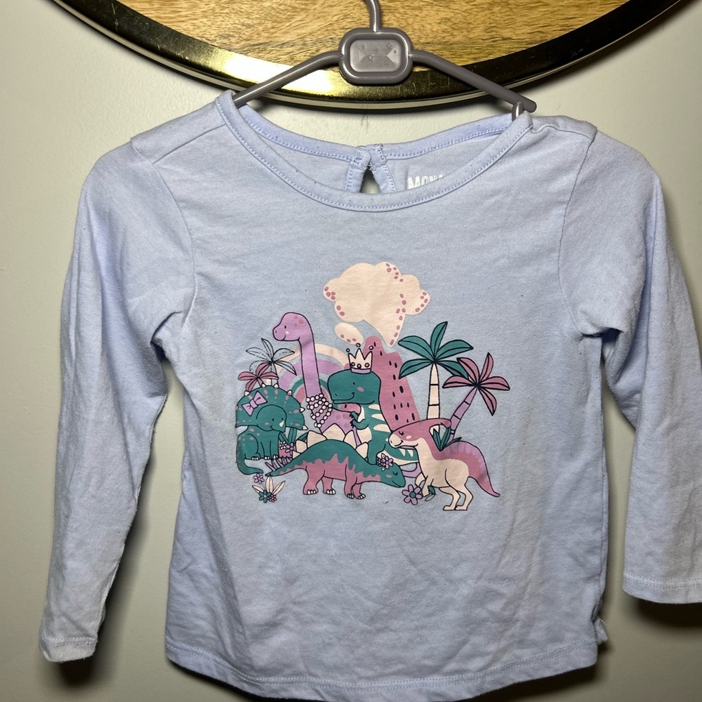 Dinosaur Adventure Long Sleeve Tee - Light Blue